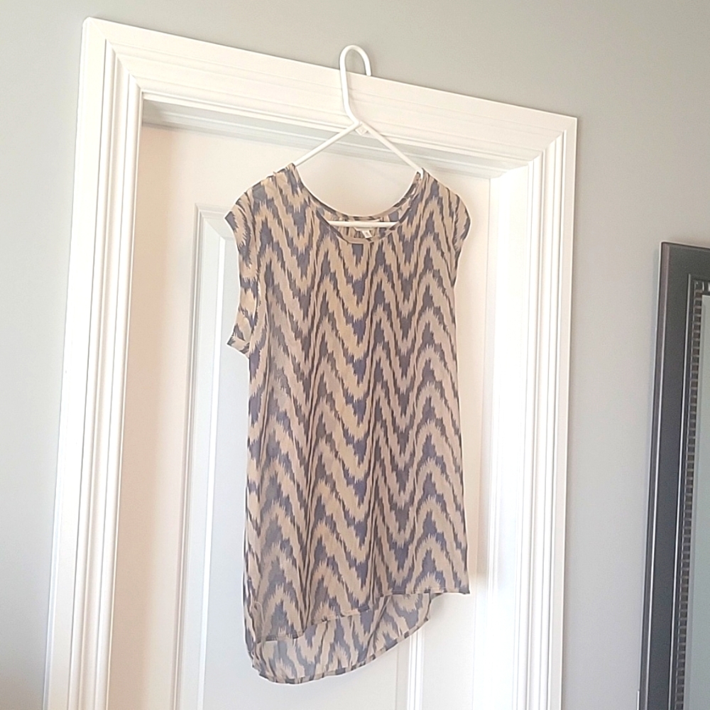 Blouse navy blue and brown